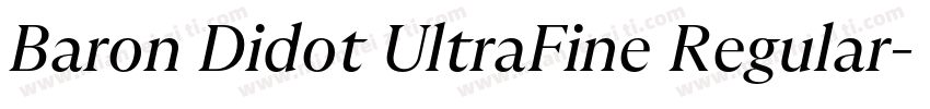 Baron Didot UltraFine Regular字体转换